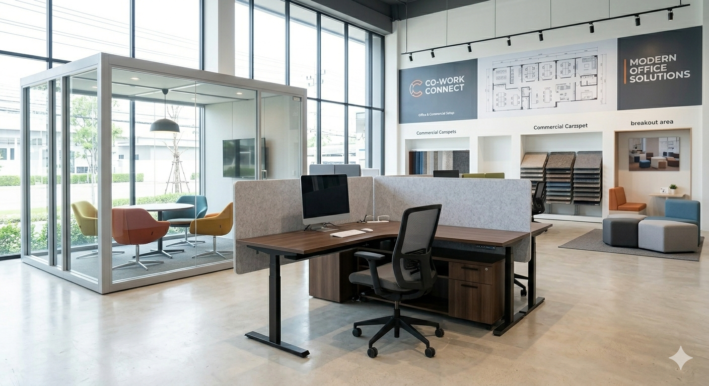 Office furniture setup